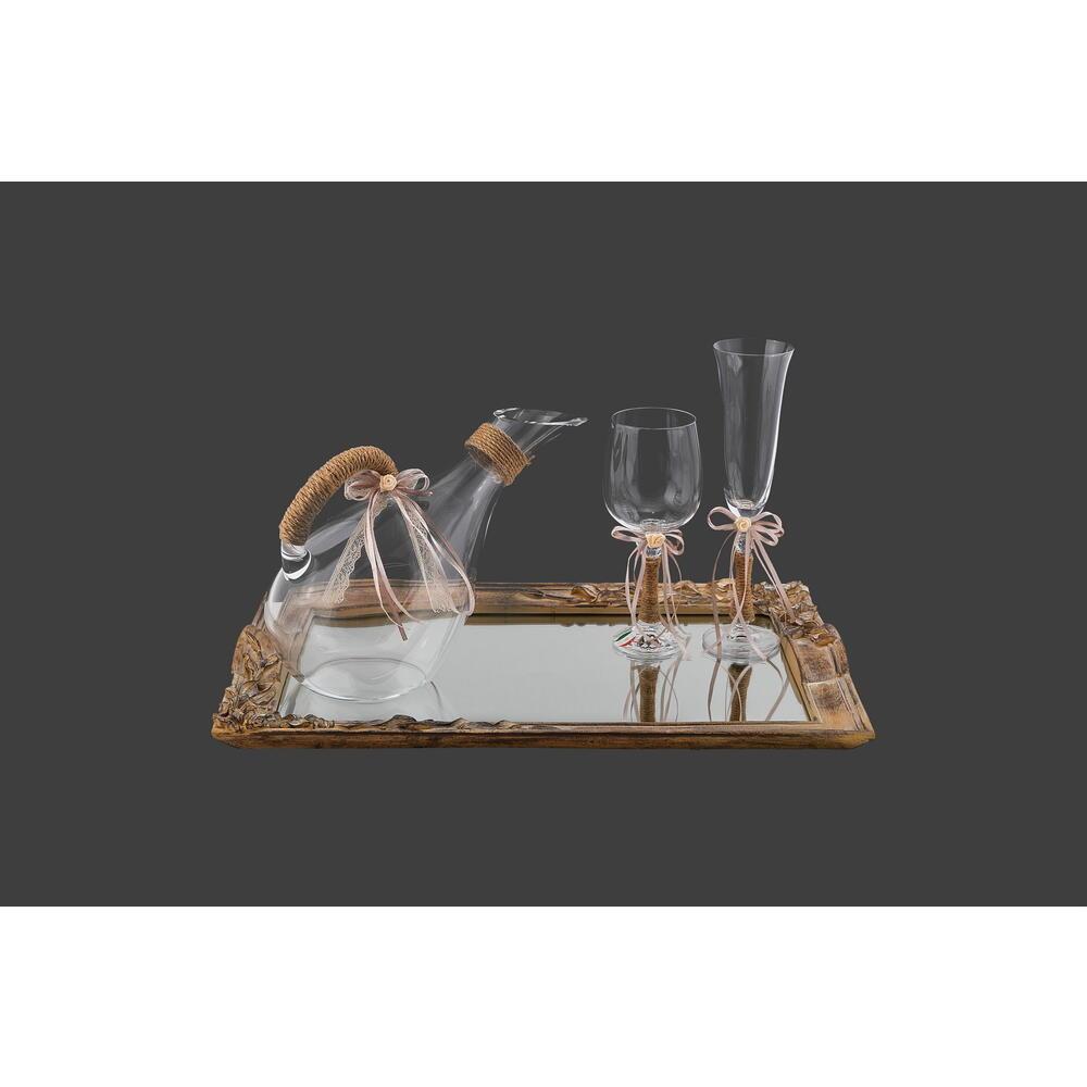 05.ΔΙΣΚΟΣ CDK2361988 49x32cm ΚΑΡΑΦΑ CK2021890 14xH20cm ΠΟΤΗΡΙ SP2020670 20cm ΠΟΤ. ΣΑΜΠΑΝΙΑΣ SS2020570 25,5cm